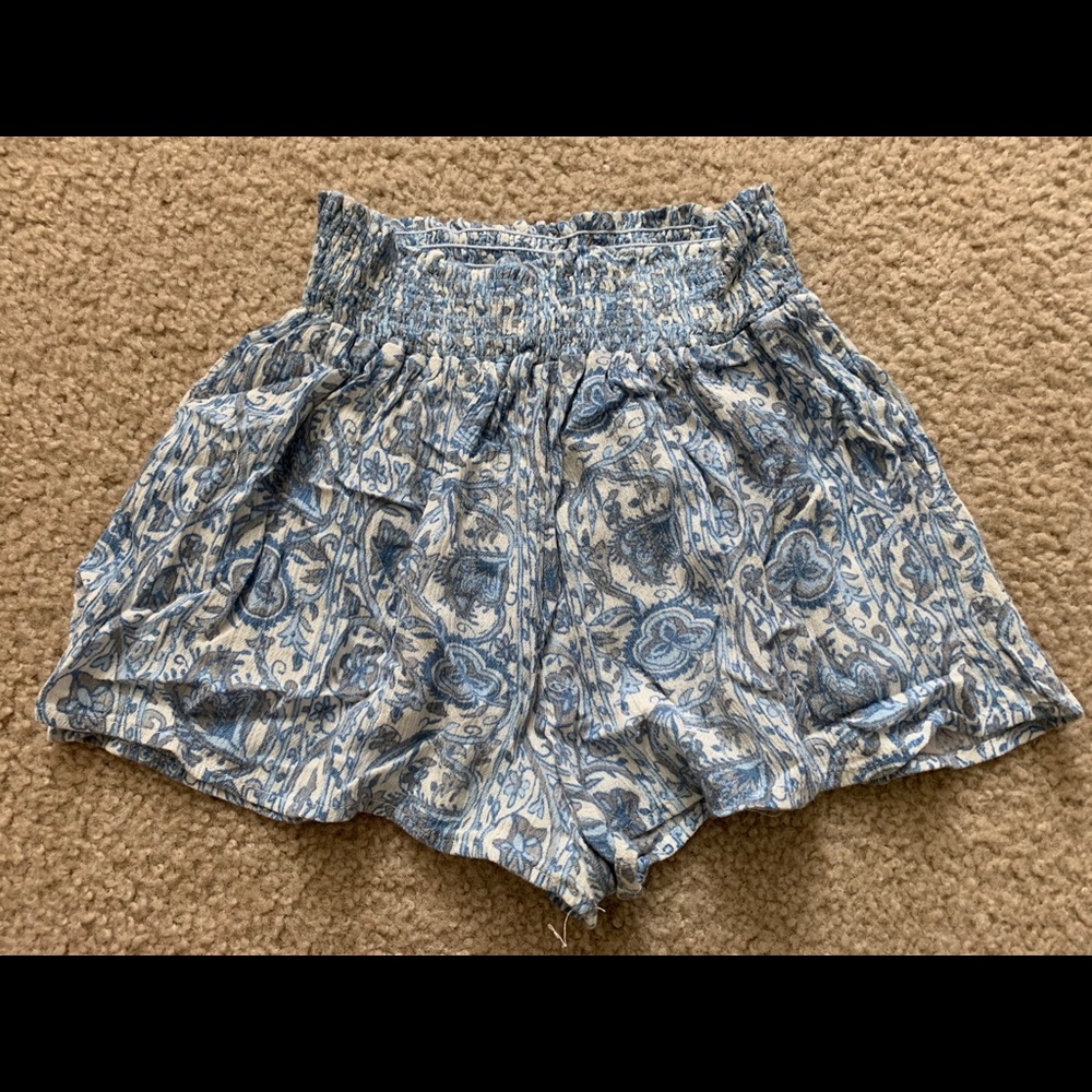 PPLA Girls Shorts Blue White Small 7/8